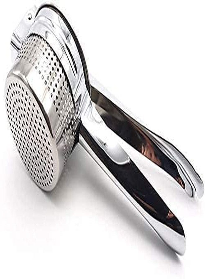 KITCHEN CLUE Heavy Guage Quality Stainless Steel Hand Potato/Vegetable Masher and Fruit Juicer Squeezer Set for Kitchen (Pack of 1 Pcs, Silver - 26cm X 10cm) Highly Durable & Long Lasting Ever - Image 3